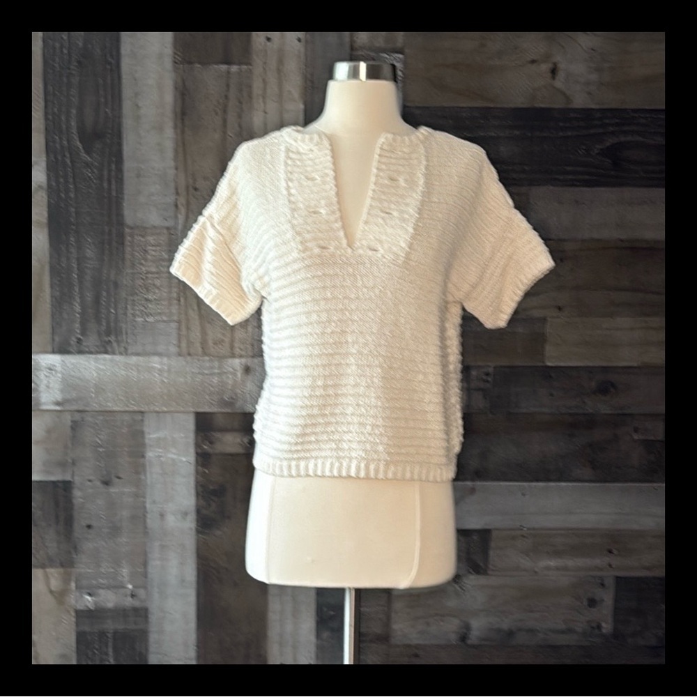 Madewell short sleeve knit top XSmall boho chic granola girl indie festival